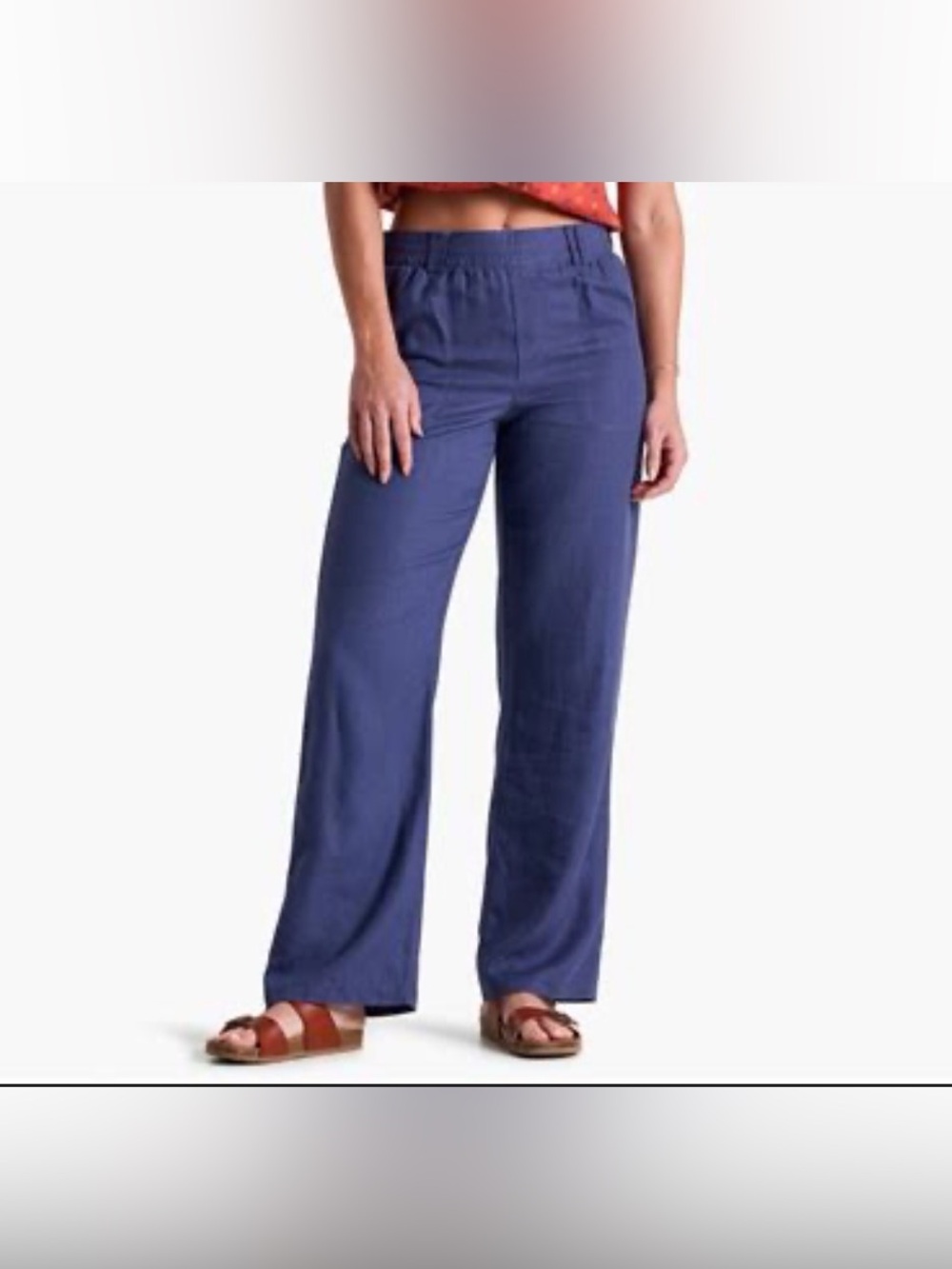 Kuhl Women’s Fresco Wide-Leg Linen Blend Pants in Navy
